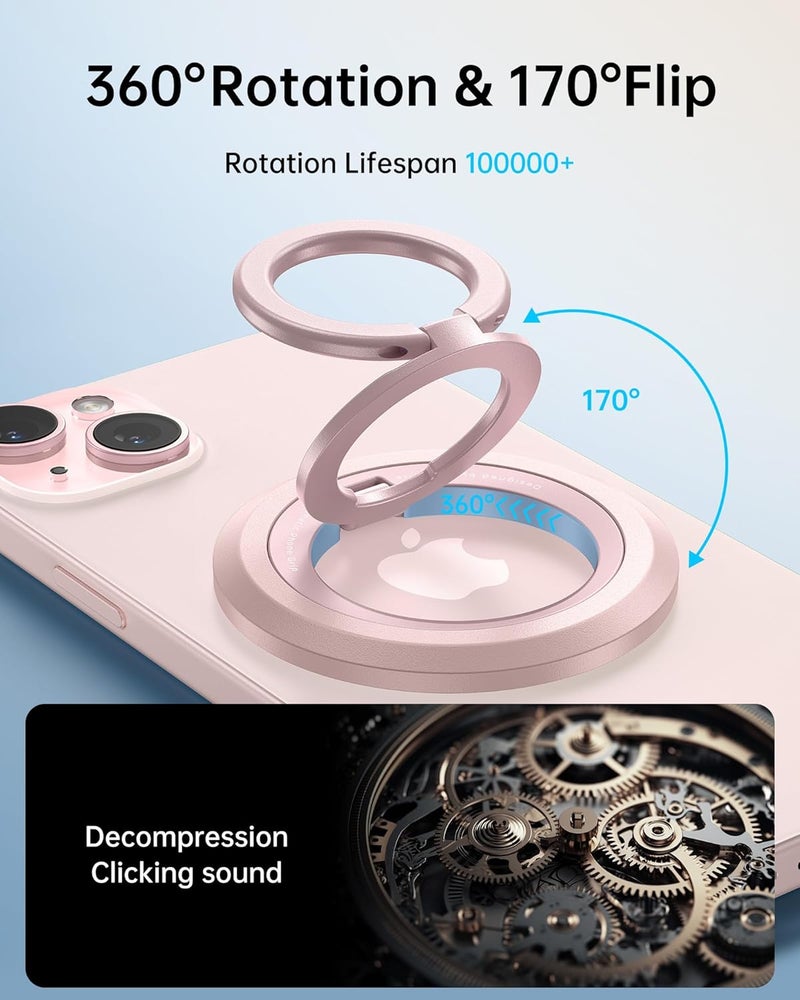 Syncwire Magnetic Phone Ring Holder for MagSafe [2 Pack], 360° Rotation Dual Sided Magnet Grip Cell Phone Ring Stand Finger Kickstand Compatible with iPhone 17 16 15 14 13 12 Pro Max fits MagSafe - Image 3